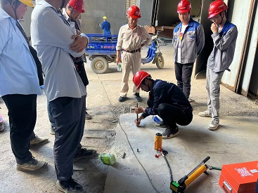 廊坊某建設(shè)機(jī)械科技有限公司錨栓拉拔試驗(yàn)